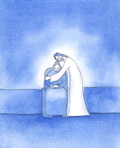 Tão bom é Cristo nosso Senhor, que mostra a Sua gratidão quando fazemos um esforço especial para fazer a Sua Vontade, 2003 (w - c no papel) de Elizabeth Wang