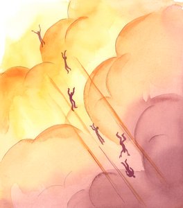 Algumas pessoas recusaram-se a amar Deus, 2005 (aguarela sobre papel) de Elizabeth Wang