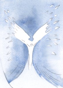O Espírito Santo nos faz clamar ao Pai, enquanto oramos com Cristo, 2000 (w - c no papel) de Elizabeth Wang