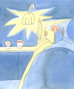 O Senhor não quer que façamos penitência o tempo todo, e nos tornemos miseráveis, ou orgulhosos de nosso auto-sacrifício, 2004 (w - c no papel) de Elizabeth Wang