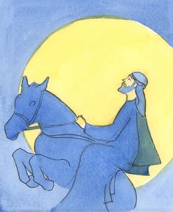 O Senhor concede as graças do arrependimento e da conversão de diferentes maneiras, para diferentes almas, 2004 (w - c no papel) de Elizabeth Wang