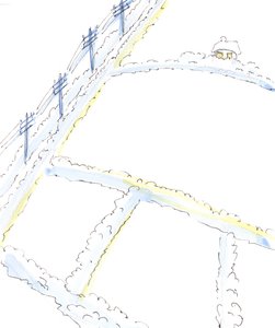 O Senhor vê muito do nosso mundo como uma paisagem desolada, fria e quase sem vida, onde até mesmo o dom de um ser humano vivo é visto como um incômodo e um impedimento para a alegria., 2003 (w - c no papel) de Elizabeth Wang