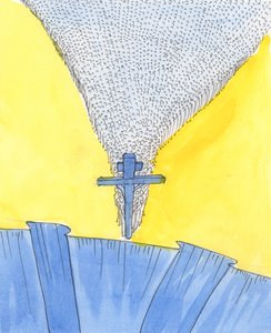 O Senhor me mostrou a cruz na base de uma encosta íngreme, 2004 (w - c no papel) de Elizabeth Wang