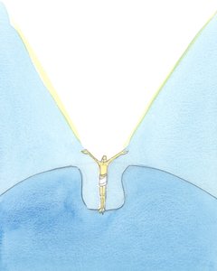 O melhor mediador para homens em apuros é outro homem, 2002 (w - c no papel) de Elizabeth Wang