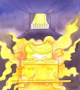 A glória de Deus repousava sobre a &39;Arca da Aliança&39;, uma caixa preciosa encimada por dois querubins, na qual estavam guardadas as tábuas dos Mandamentos dados por Deus a Moisés, 2001 (w - c no papel)