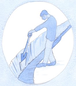 Quanto maior o número de nossas penitências, feitas com sinceridade, mais profundo se torna o &39;canal&39; de nossa alma através do qual a graça chega a outros, 2002 (w - c no papel) de Elizabeth Wang