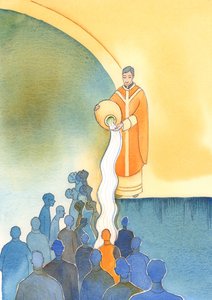 A tarefa principal de quem partilha o sacerdócio de Cristo é salvar as almas, lavá-las com o sangue precioso de Cristo, com o seu sacrifício e os seus sacramentos, 2002 (w - c no papel) de Elizabeth Wang