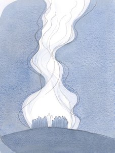A oração da Igreja, oferecida por Jesus e com Maria, é como um cordão umbilical que sobe ao Pai e nos une ao céu., 2001 (w - c no papel) de Elizabeth Wang