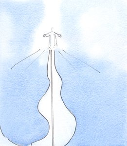 A pura verdade do evangelho, como um fio brilhante, parece em uma época ser extrema de uma maneira, e em outra era ser extrema de outra forma, mas é visível para todos que desejam vê-la, 2003 (w - c de Elizabeth Wang