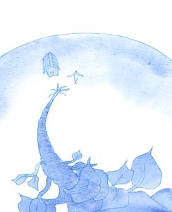 A semente do nosso batismo deve crescer e se tornar uma planta poderosa e nos levar às alturas da vida espiritual, 2003 (w - c no papel) de Elizabeth Wang