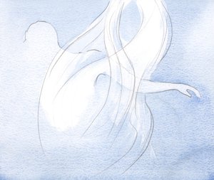 A alma que vive pelo amor de Deus é como uma lâmpada diante Dele, cheia de luz, mesmo através do corpo frágil se apaga., 2001 (w - c no papel) de Elizabeth Wang