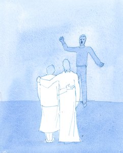 A união entre mim e Cristo é tão estreita que quem me magoa deve ferir a Cristo, 2004 (w - c no papel) de Elizabeth Wang