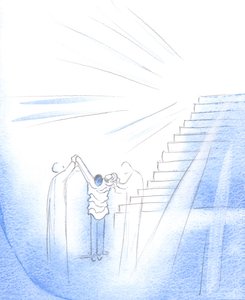 Resta pouca purificação após a morte para um padre fiel, 2002 (w - c no papel) de Elizabeth Wang