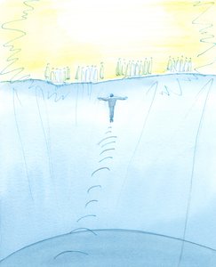 Milhares e milhares de Santos estão esperando para saudar cada alma feliz que voa rapidamente para o Céu, na morte, e cada alma feliz que sobe do Purgatório, purificado, para a luz do Céu, 2003 (w - co de Elizabeth Wang