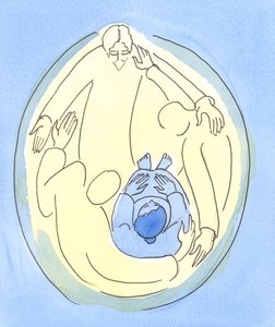 Por estar totalmente unido no amor à Santíssima Trindade, por fazer a Vontade de Deus e amar todos aqueles que Ele ama, 2004 (w - c no papel) de Elizabeth Wang