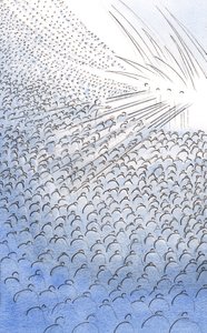 Através de nossas orações, as Almas Santas do Purgatório recebem consolo e ajuda, e se aproximam do Céu, 2000 (w - c no papel) de Elizabeth Wang