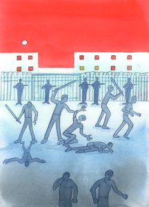 Governantes injustos são aqueles que falham em proteger os fracos, aprovam leis injustas, toleram a corrupção, se recusam a desistir de luxos enquanto seu povo passa fome e impedem protestos legítimos., 2004 (w - c no papel) de Elizabeth Wang