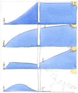 Temos uma escolha: escalar a montanha da santidade antes de morrer, e passar pela &39;cortina&39; na morte direto para o Céu, pela graça de Deus, 2002 (w - c no papel) de Elizabeth Wang