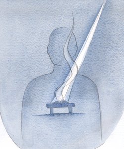 Preparamos nossos corações, para oferecer um santo sacrifício a Deus em oração, fazendo penitência por nossos pecados, 2000 (w - c no papel) de Elizabeth Wang