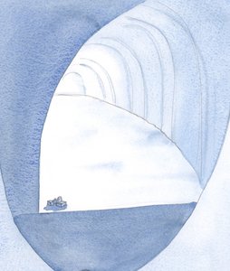 Que espaço vasto - por assim dizer - é a alma que foi preparada por Deus. Quando as necessidades pessoais são pequenas, milhares podem abrigar., 2001 (w - c no papel) de Elizabeth Wang