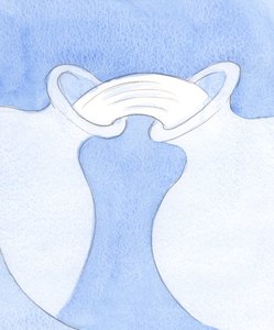 Quando o &39;vaso&39; que é o coração se abre totalmente para a vontade de Deus, ele é purificado. Sua vida divina, amor e sabedoria são derramados em 2002 (w - c no papel) de Elizabeth Wang