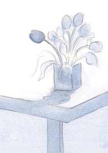 Quando virmos Deus no céu, veremos a beleza pura, infinita e perfeita da qual essa beleza natural é desenhada, 2001 (w - c no papel) de Elizabeth Wang