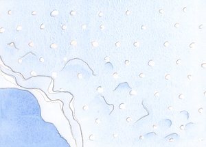Atitudes erradas e velhos hábitos mentais podem aparecer, como protuberâncias aparecendo através de um novo papel de parede; é necessária uma preparação firme para a fé, 2001 (w - c no papel) de Elizabeth Wang
