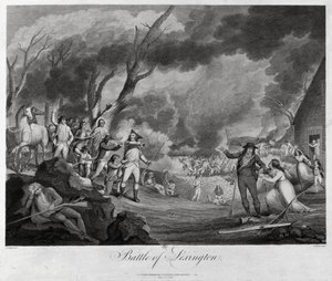A Batalha de Lexington, 19 de abril de 1775