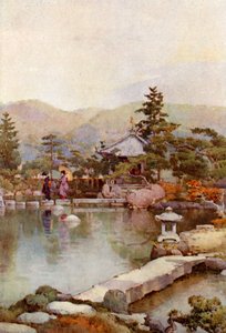 Um Jardim Paisagístico (cor litho) de Ella Du Cane