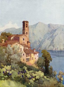 Castagnola, Lago Lugano (lito colorido) de Ella Du Cane