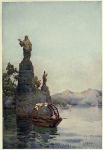 Entrada na Villa Arconati, Lago di Como, Ilustração de 