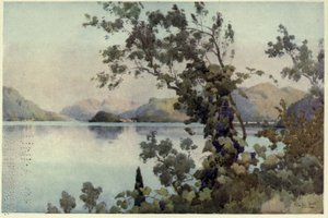 Noite, Lago di Como, ilustração de 