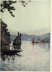Il Punto di Bellagio, Lago Como, Ilustração de 