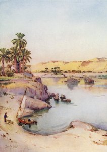 Ilhas da Primeira Catarata (cor litho) de Ella Du Cane