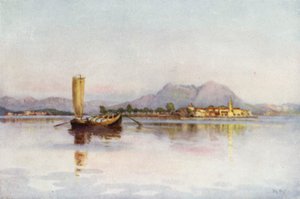 Isola Pescatori, Lago Maggiore (cor litho) de Ella Du Cane