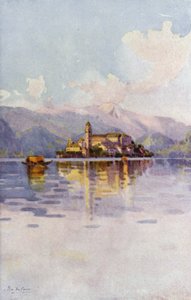 Ilha de San Giulio, Lago Orta (cor litho)
