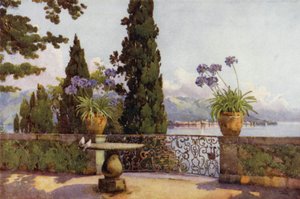 Pallanza de Isola Bella, Lago Maggiore (cor litho) de Ella Du Cane