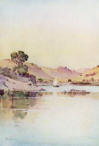 O Mosteiro de São Simão, Assuan (cor litho) de Ella Du Cane