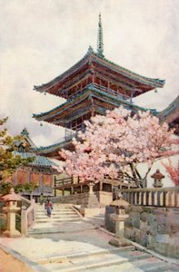 O pagode, Kyomidzu (lito colorido) de Ella Du Cane
