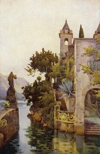 Villa Arconati, Lago Como (cor litho) de Ella Du Cane