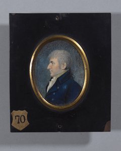 Retrato de Perfil de um Homem Desconhecido (aguarela em marfim)