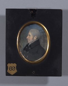 Retrato de Perfil de um Homem Desconhecido (aguarela em marfim)