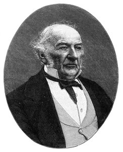 William Ewart Gladstone, estadista do Partido Liberal Britânico e primeiro ministro, c1890. de Elliott and Fry