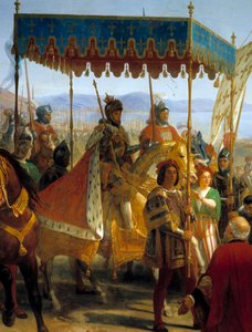 Entrada de Carlos VIII (1470-1498) em Nápoles de Eloi Firmin Feron