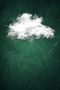 Nuvem Solitária Verde Escuro