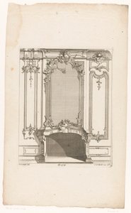 lareira com putti Chaminés (título da série) de Emanuel Eichel (possibly)