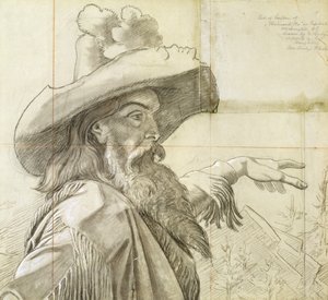 Pormenor de uma caricatura para o mural "Para Oeste, o Curso do Império"... de Emanuel Gottlieb Leutze