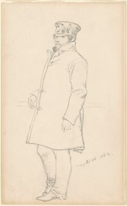 Homem de boné e casaco de Emanuel Gottlieb Leutze
