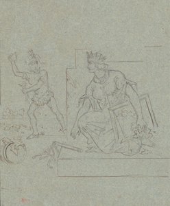 Desenho político na Guerra Civil Americana, c. 1860 (caneta, tinta e grafite sobre papel