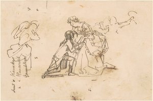 Estudo para "O Retorno do Rei Friedrich II de Küstrin" de Emanuel Gottlieb Leutze